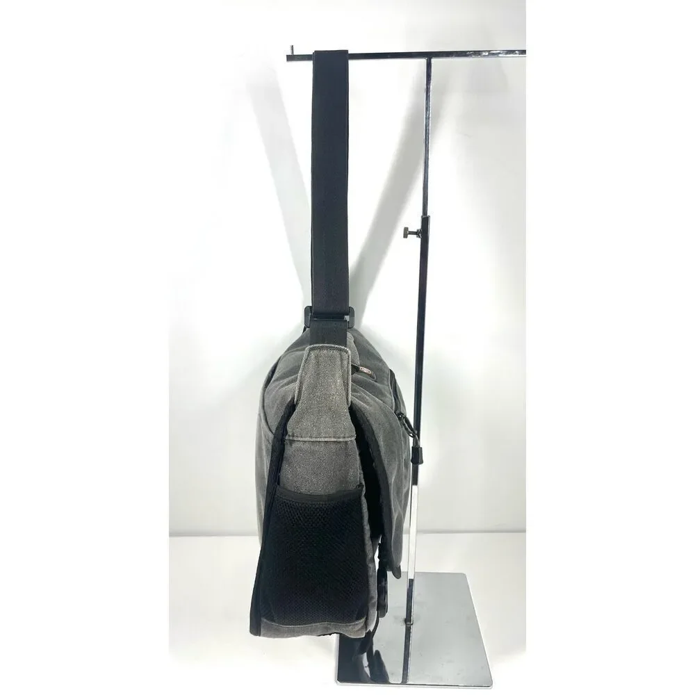SwissGear Zinc Canvas Gray 14” Laptop Messenger Bag Shoulder Bag Top Handle